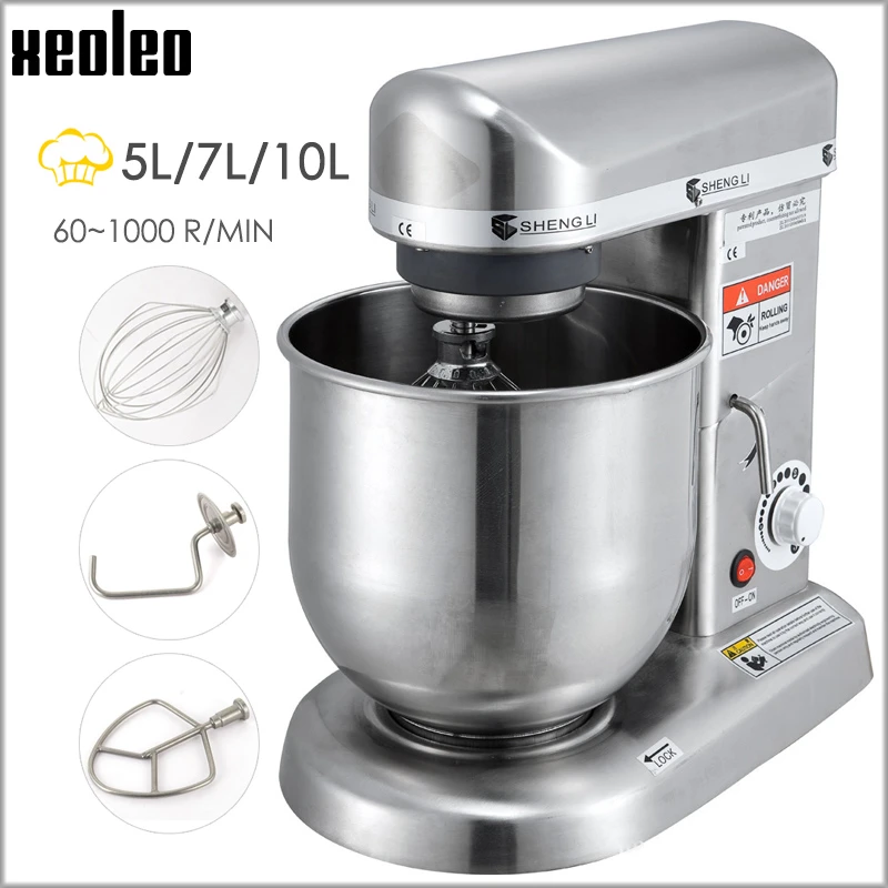 pics Big Bread Mixer Machine xeoleo planetary mixer food mixer bread dough mixer commercial 5 7 10l dough kneading machine with stainless steel bowl 500w