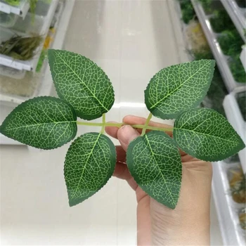 

300Pcs/lot Artificial silk rose Leaves flores cheap Flower arrangement arch Leaf For Garland DIY Scrapbooking Craft fake flowers