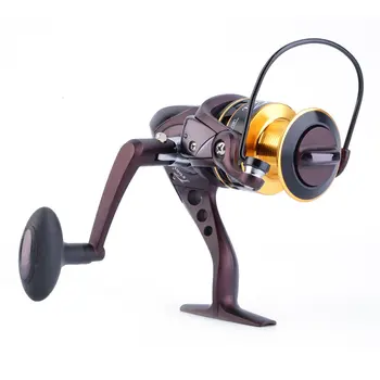 

10+1 Metal Glow Fishing Flash Reel Gapless Spinning 5.1:1 Coil Spool 2000-6000 with battery