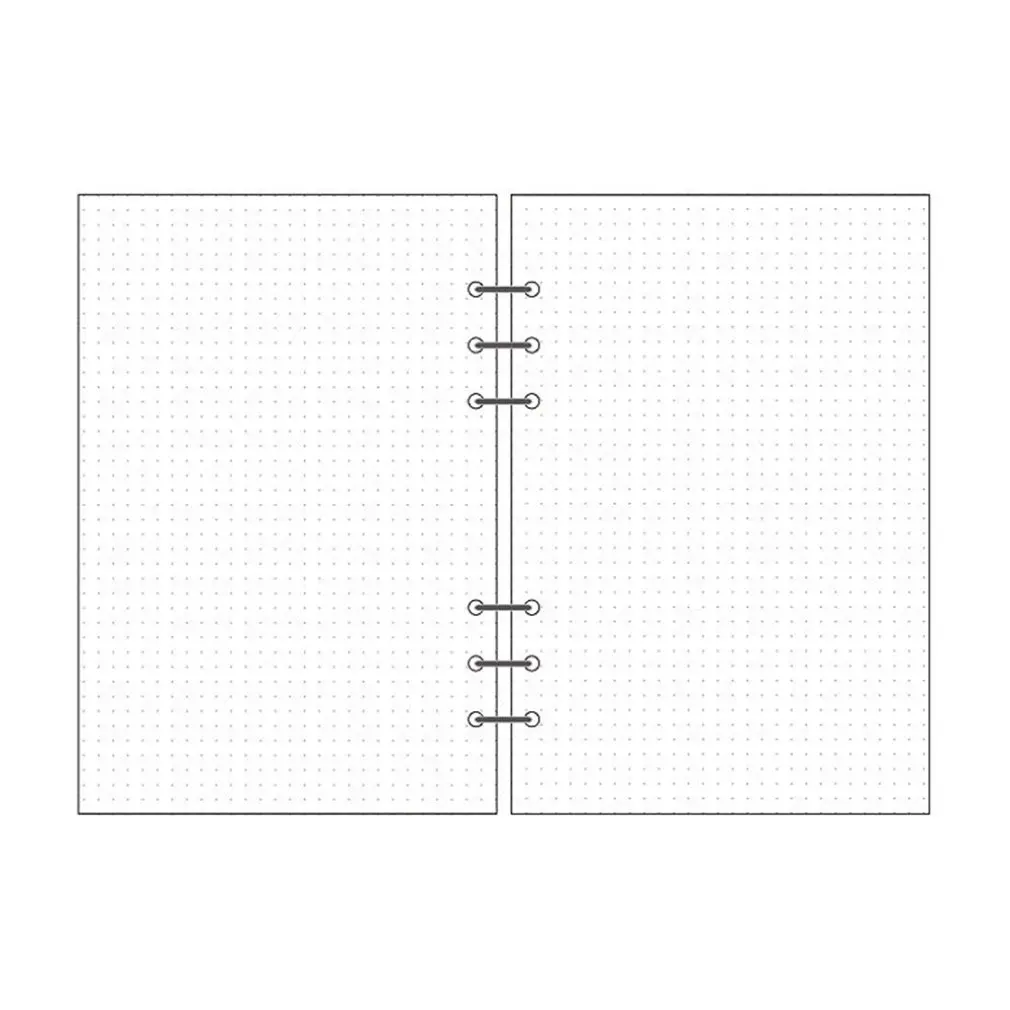 blank A5, A6, A7 блокнот с отрывным листом, заправка, спираль, переплет, планировщик, внутренняя страница, внутри бумаги, молочный, еженедельный, Ежемесячный план, чтобы сделать линию, точечную сетку - Цвет: blank