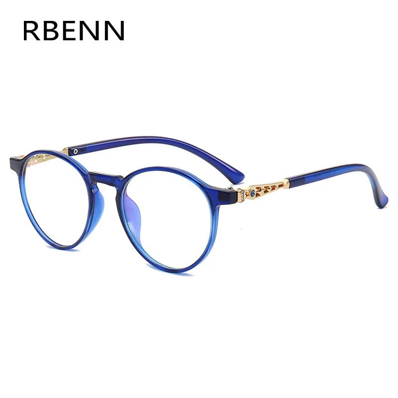RBENN Tr90 оправа Очки для чтения женские голубые световые блокирующие круглые дальнозоркость для чтения очки с диоптрий+ 1,5 2,5 3,5