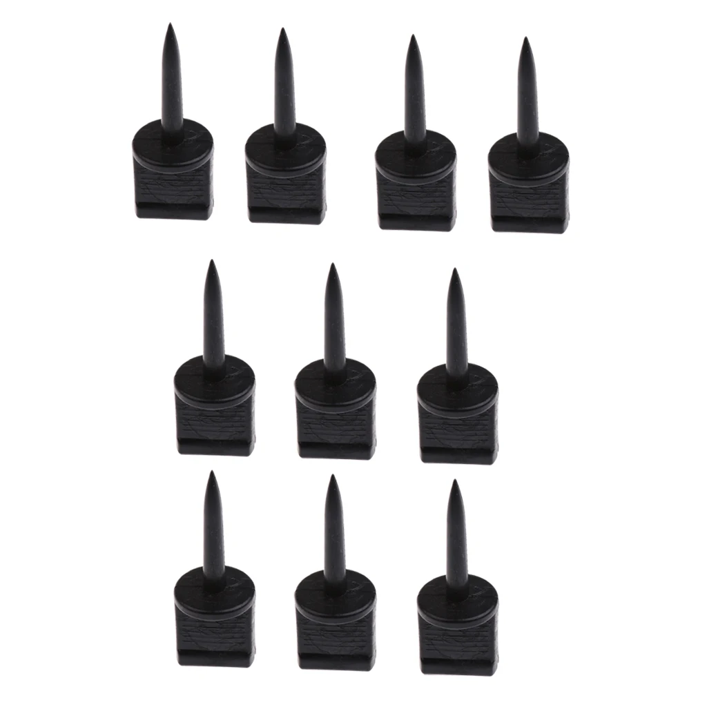 MagiDeal 10pcs Plastic Archery Paper Target Pins Nail Supplies Target Face Pins Black