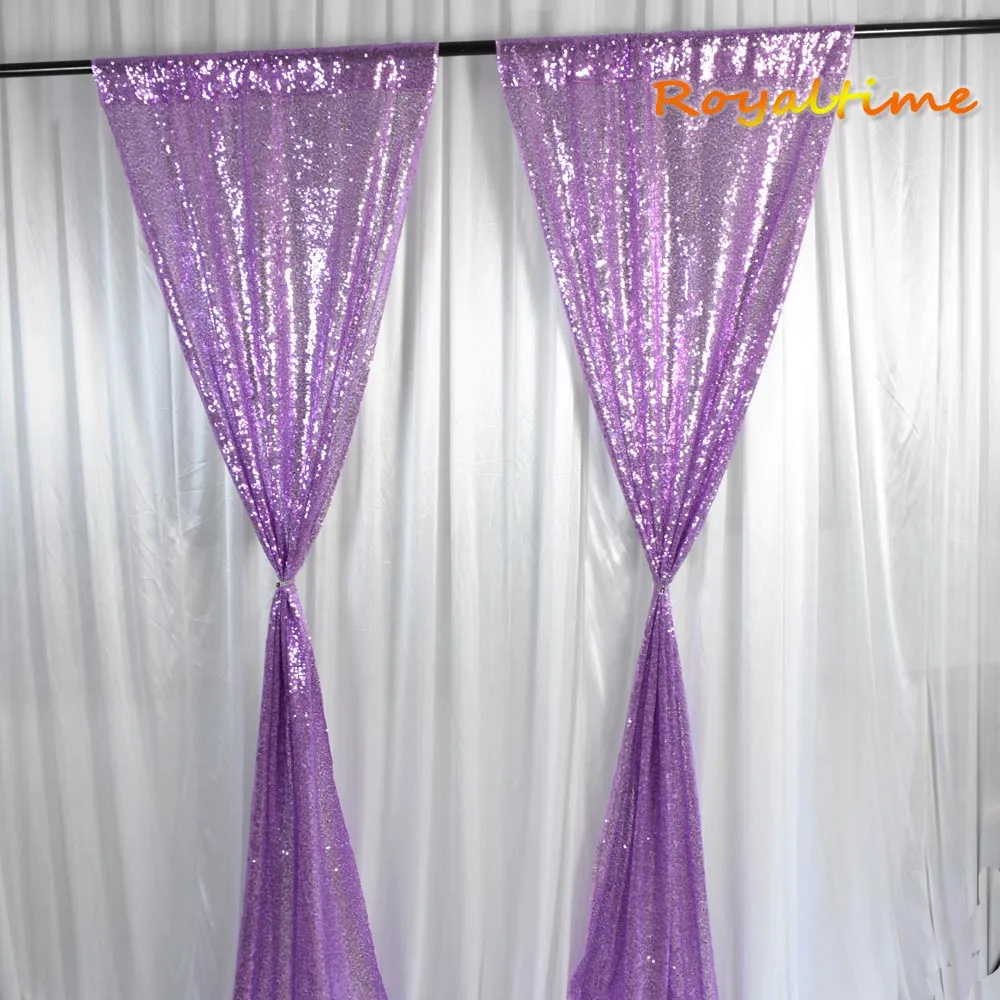 Lavender Sequin Backdrop Curtain 002