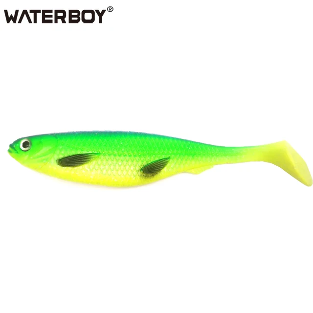 soft lure artificial bait big shads soft 12.5cm 13.7g 15cm 22g PVC material 20cm 55g T Tail Softbaitsfor sea bass perch zander Color 6 1pcs