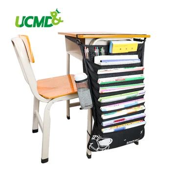 

11 Pockets Adjustable Students Stationery Organizer Classroom Office Hanging Book Bag Desk Files Pen Storage Bag Organizers