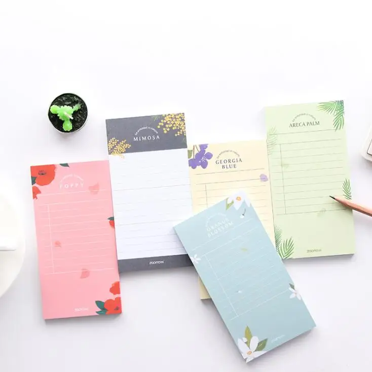 50 sheets Pocket  Flower Flora Memo Pads Planner Daily To Do List Message Notes Paper Paperlaria School Office Stationery sharkbang kawaii milk bear 230 sheets memo pad notes to do list paperlaria daily check list notepad school office stationery