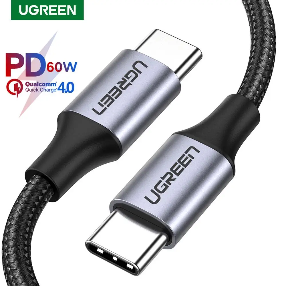 

Ugreen USB C to USB Type C Cable for iPhone 15 Samsung S20 Huawei QC 4.0 PD 60W Cable for MacBook Pro iPad 2020 USB Charger Wire