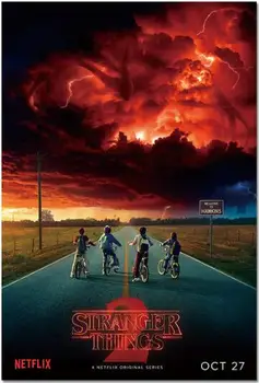 

Stranger Things Poster Season 3 1 2 Posters TV Movie SILK POSTER Decorative painting 24X36INCH