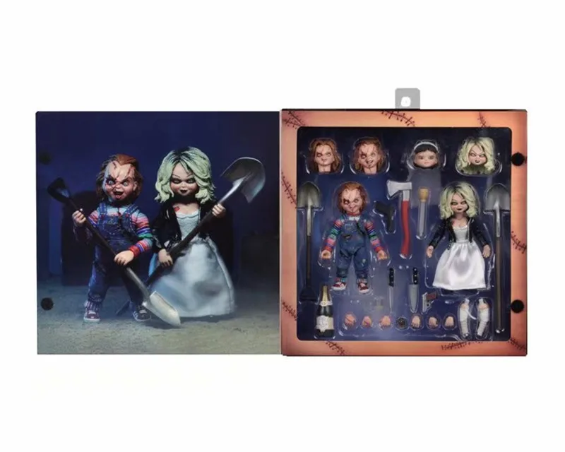 NECA призрак ребенок Чаки призрак ребенок это призрак ребенок Тиффани двойной чехол Мобильная фигурка модель Гараж Комплект