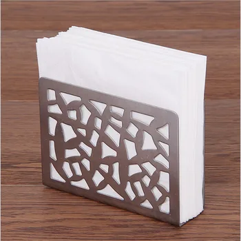

Stainless Steel Napkin Holder Napkin Clip Napkin Rack Box Serviette Holder Organizer Tissue Dispenser Storage Case Table Decor