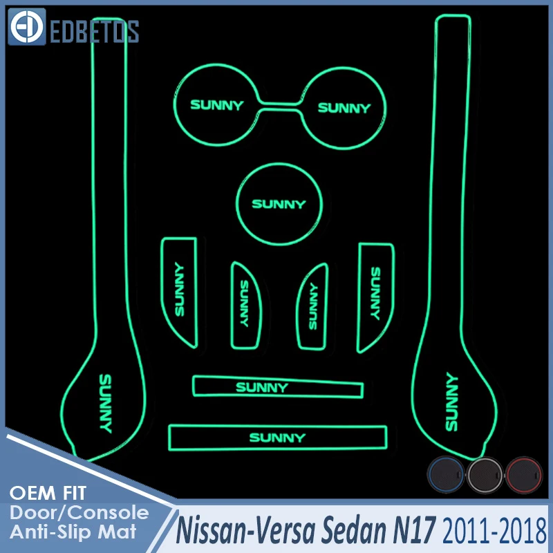 Противогрязный коврик для Nissan Versa Sedan N17 Almera Sunny Latio 2011- аксессуары для двери паз слот для ворот Противоскользящий коврик