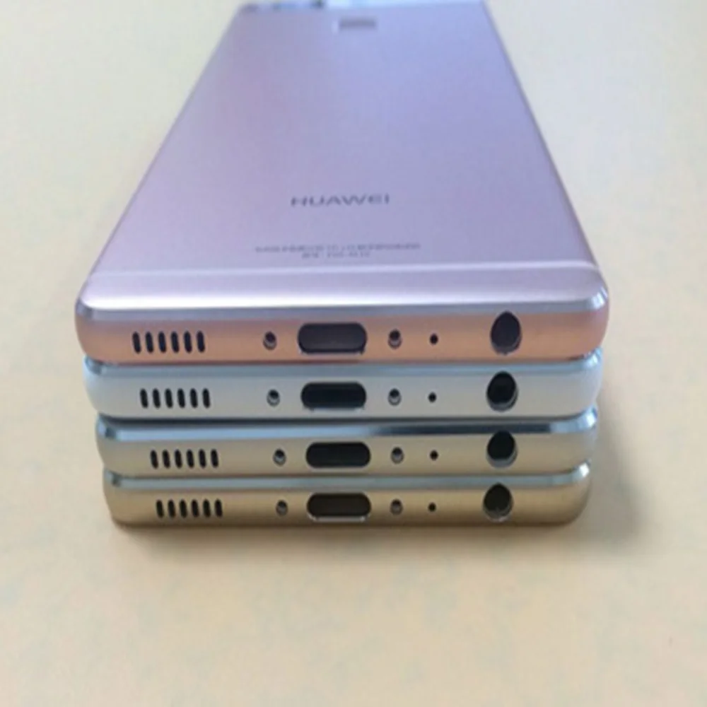 Металлический задний корпус для HUAWEI P9 задняя крышка Корпус задняя крышка батарейный корпус с отпечатком пальца+ Боковая кнопка+ объектив камеры