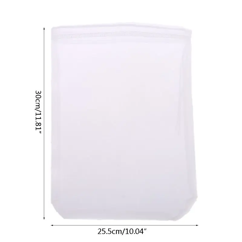 Reusable Nylon Nut Milk Bag Drawstring Fine Mesh Cheesecloth Filter Bag Food Strainer for Soy Tea Cold Brew Coffee Fruit Juice