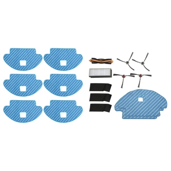

2 Set for Ecovacs Deebot Ozmo 930 Robotic Vacuum Cleaner Parts: 1 Set Mop Pads & 1 Set Filter Side Main Brush Mop Cloth