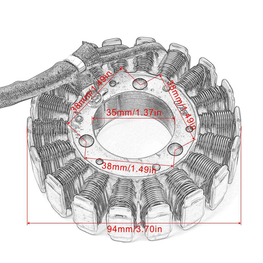 Статор мотоцикла катушки для Suzuki GS250T GS300L GS400X GS425 GS450E GS450G GS450L GS450S GS450T GS500E GS550E GS550L GS550M
