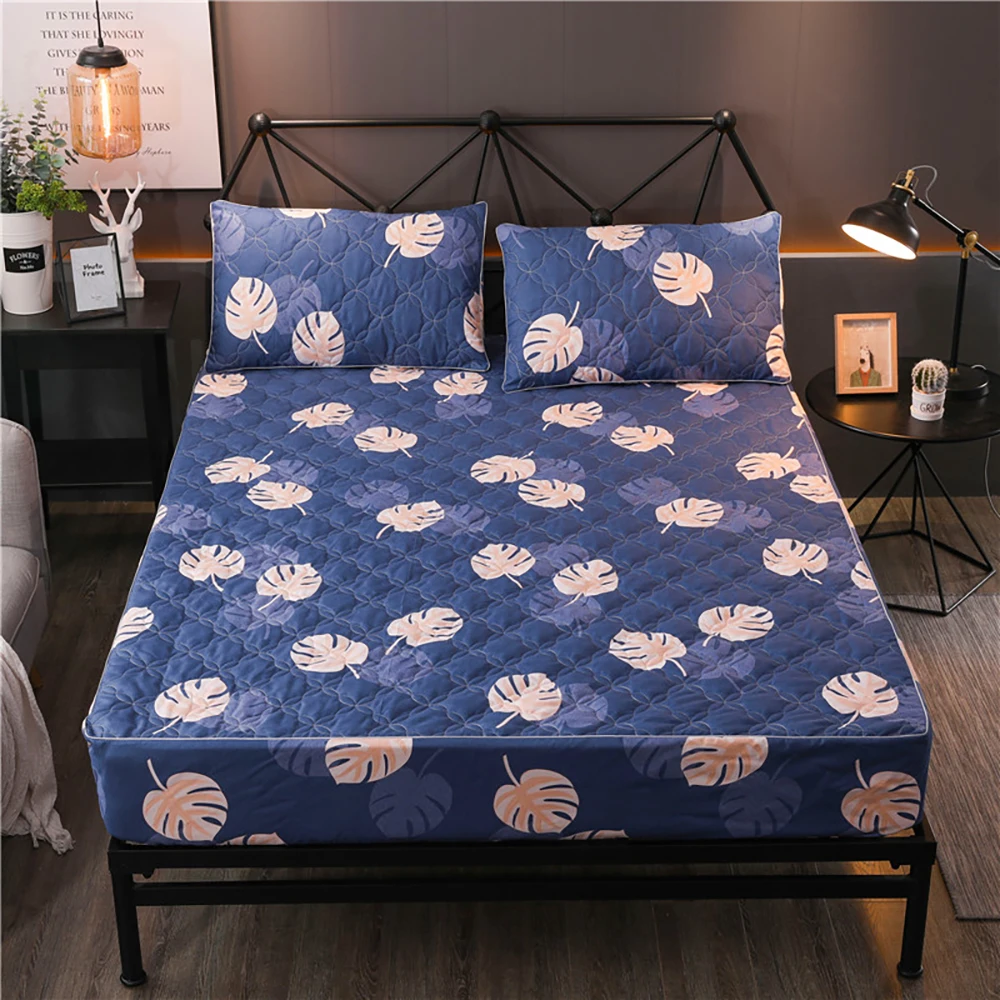 

Machine Washable Warm 100% Polyester Elastic Fitted Sheet Quilt Cover 2 Pillow cases Suitable For Queen Size