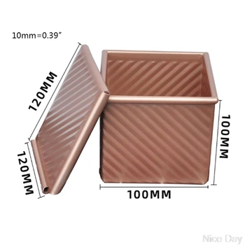 

Mini Nonstick Loaf Pan Aluminum Alloy Toast Mold with Lid Cover Bread Maker DIY My22 20 Dropship