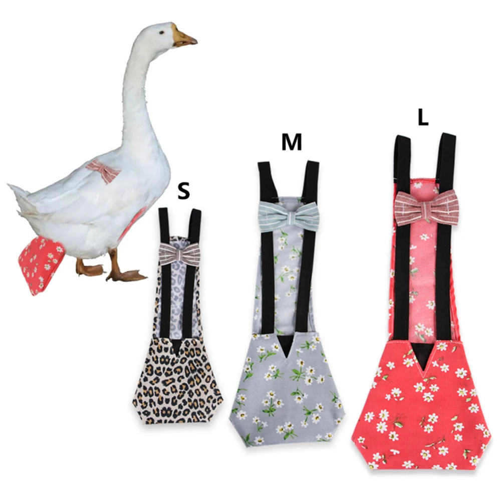 

Pet Poultry Diapers Washable Portable Nappy For Goose Cock Duck Hen Chicken Pigeon Diaper Defecation Positioning Carapace S/M/L