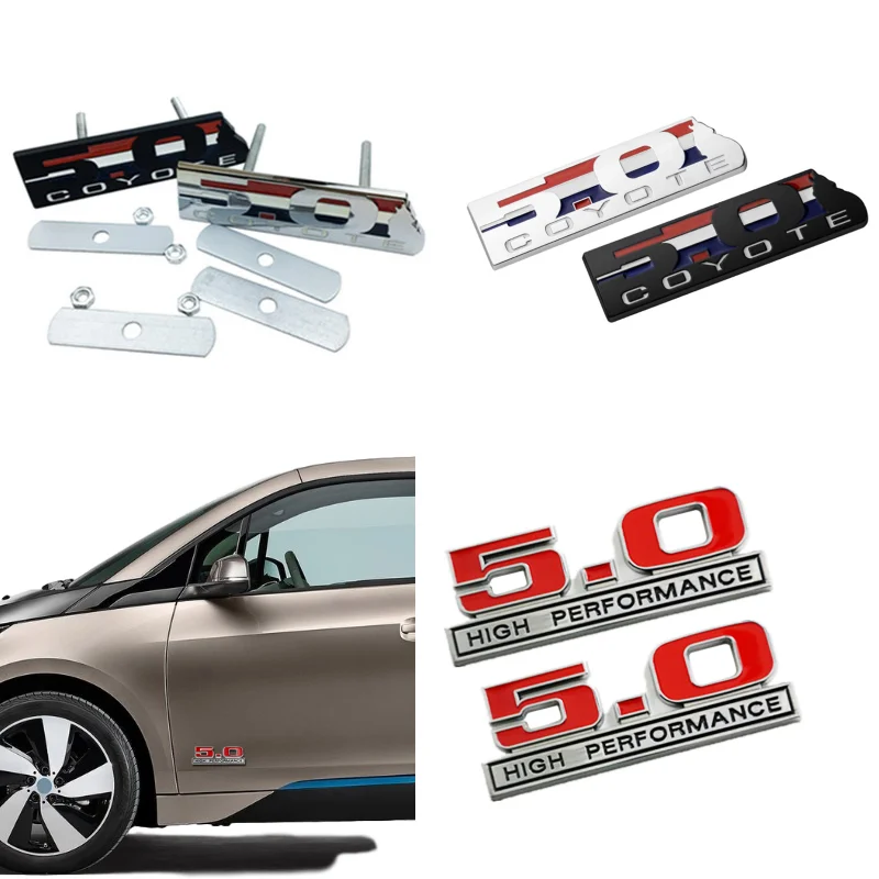 

Car Stickers Styling for Ford Shelby Fiesta Escort Escape Focus 5.0 High Performance Coyote Logo Auto Front Grille Emblem Decals