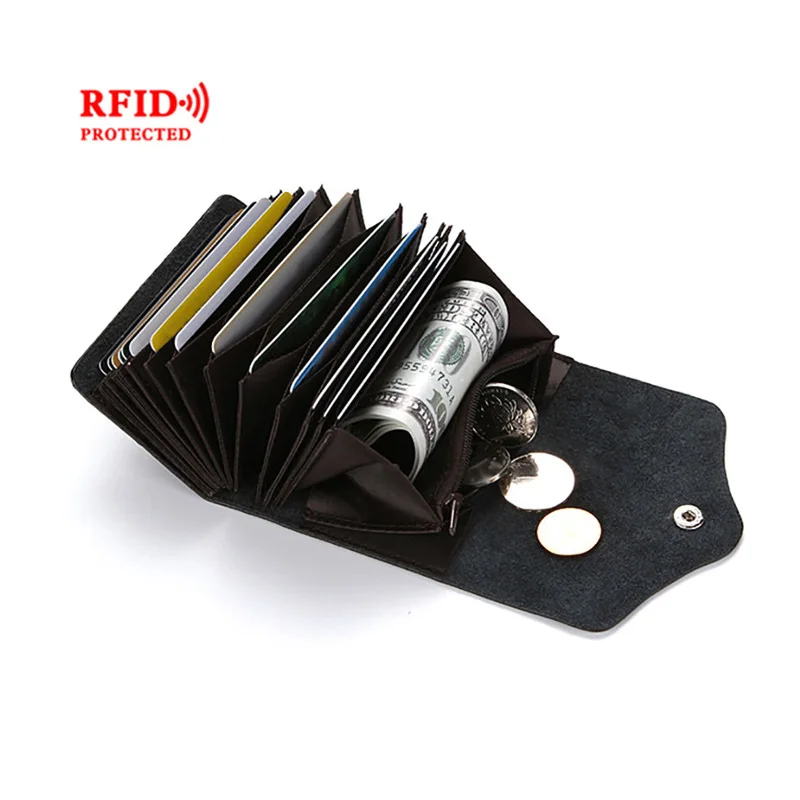 Антимагнитный RFID мужской креативный кошелек кожаный чехол держатель для Карт