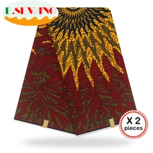 Африканская восковая ткань с принтом Анкара для шитья Анкара африканская ткань 12 ярдов нигерийская хлопковая ткань Гана для платья 90123