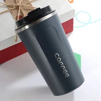 

Big deal 380ML Heat Preservation Coffee Mug Stainless Steel Travel Portable Mug Coffee Milk Cup Vaccum Flasks Thermo Cup Blue