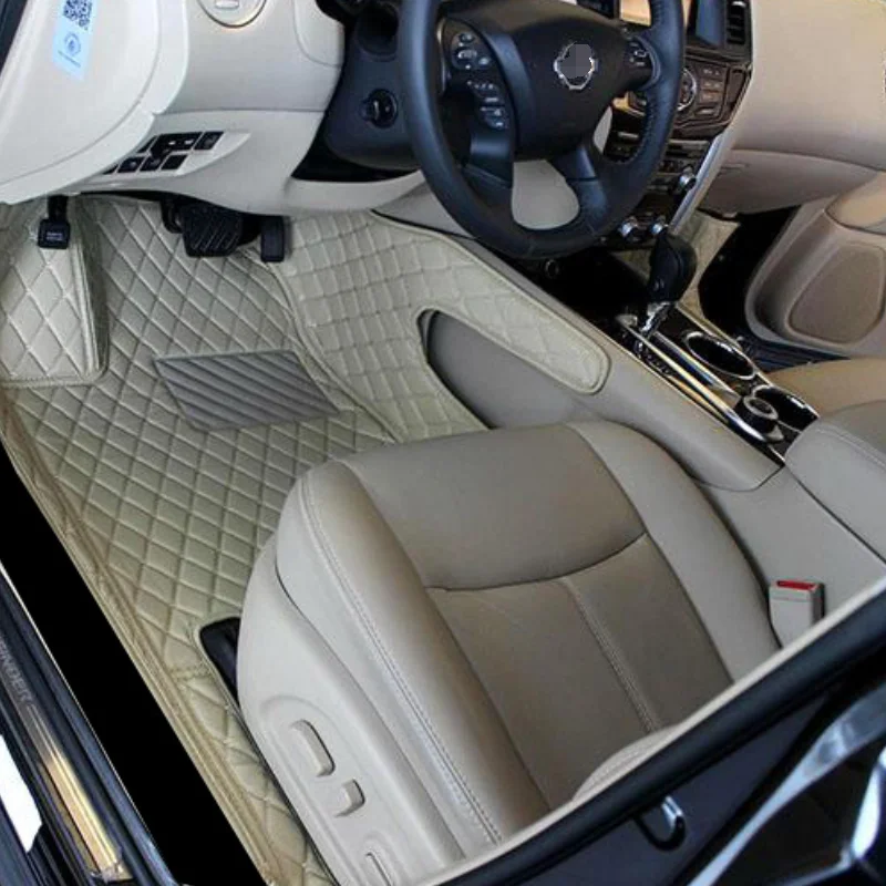 Кожаные автомобильные коврики для Nissan Pathfinder 2013 ковер 7 мест коврик