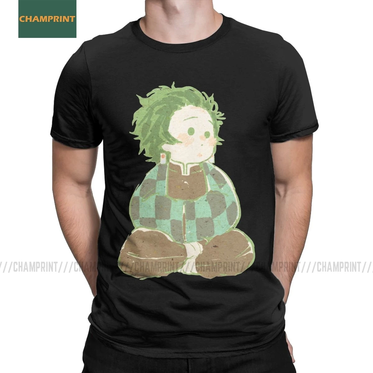 Демон убийца Kimetsu без Yaiba футболка Для мужчин аниме Tanjiro камадо Nezuko манга