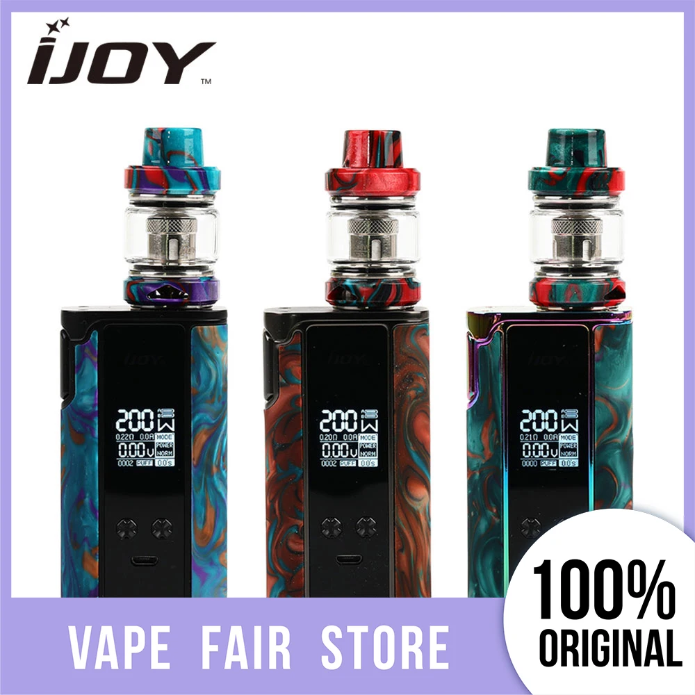 Оригинальный набор из смолы IJOY Captain w/ CAPTAIN Resin BOX MOD &amp 6 мл RESIN Tank электронная