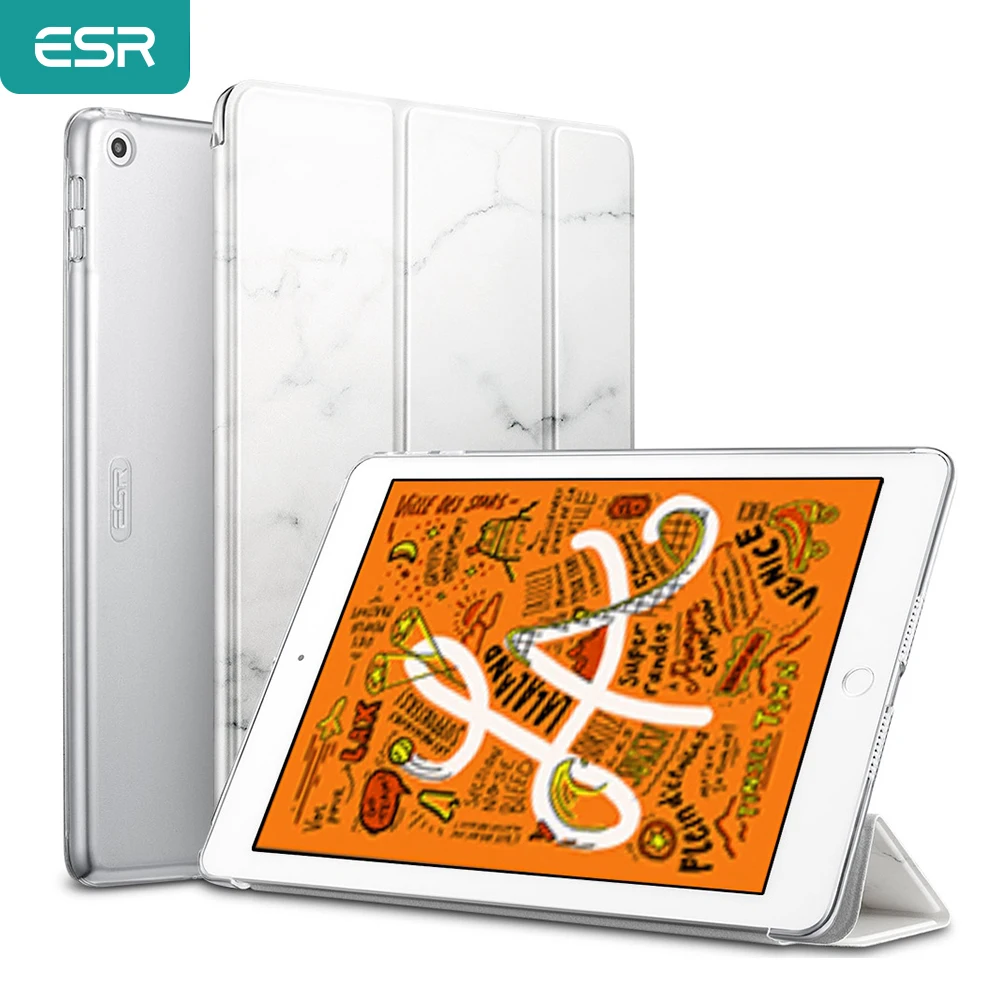 ESR чехол для iPad mini 5 2019 мраморный тройной складной Жесткий Чехол легкая подставка
