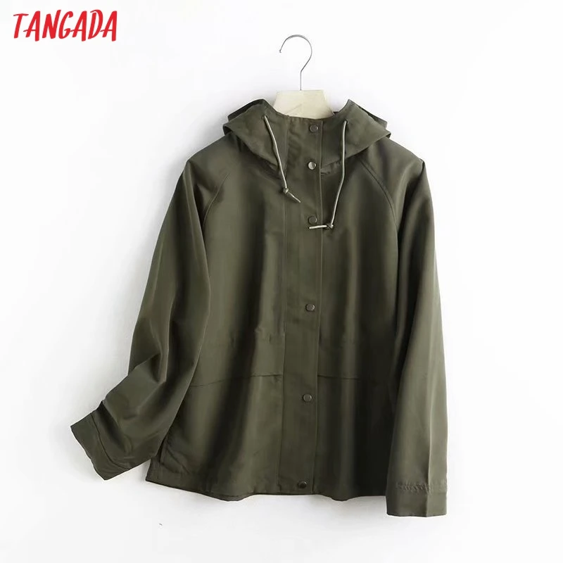 Tangada women oversized trench coat high quality 2020 autumn fashion elegant long sleeve ladies loose tops 6C18
