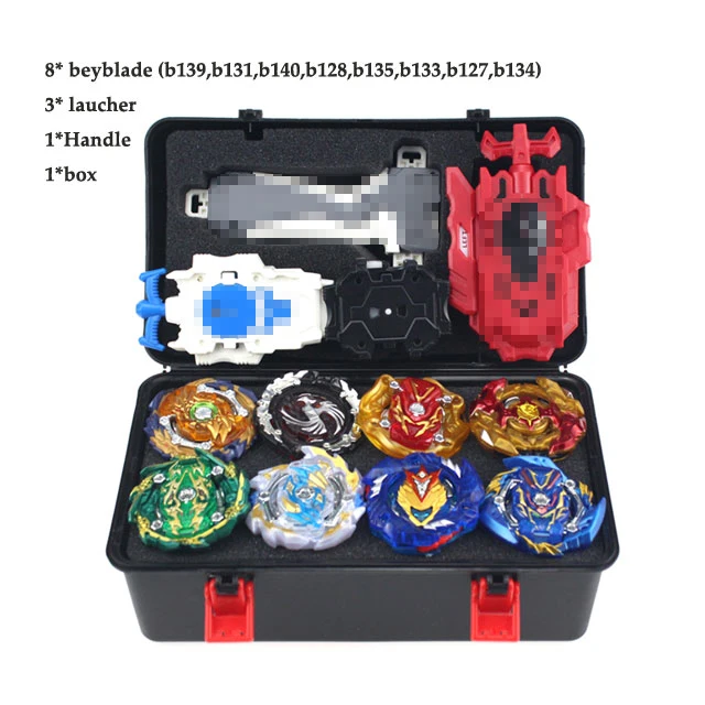 Набор Beyblades Арена волчок металлический бой Bey blader Металл Bay blade стадион детские подарки классическая игрушка для детей - Цвет: 8pcs beyblade