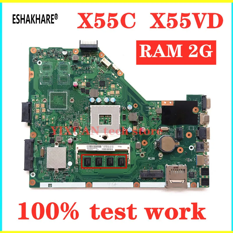 Материнская плата для ноутбука eshachare X55VD 2 Гб ОЗУ память HM76 REV2.1/2 ASUS X55C X55V
