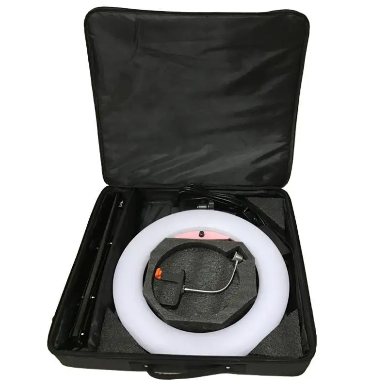 Yidoblo Pink FE-480II Bio-color Adjustable Ring Light Makeup beauty LED Ring Lamp Photographic broadcast Light+ stand+ bag