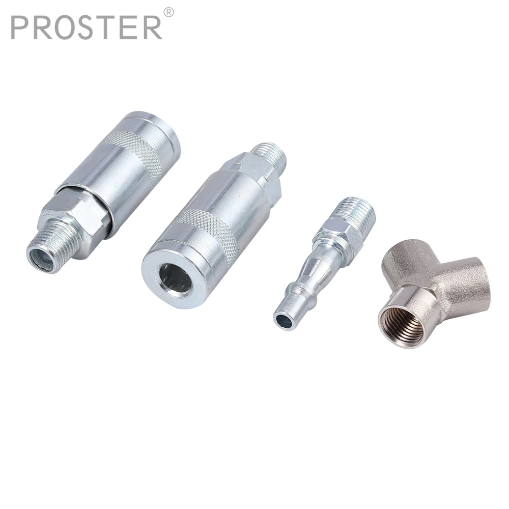 PROSTER for 3 Way Quick Release 1/4" BSP Air Line Hose Y Splitter Connector Airline Coupling | Обустройство дома