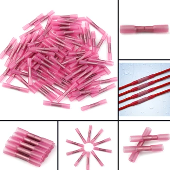 

250PCS Electrical Wire Connector Heat Shrink Connectors Insulated Waterproof Crimp Terminals Seal Butt Terminal 22-18 AWG