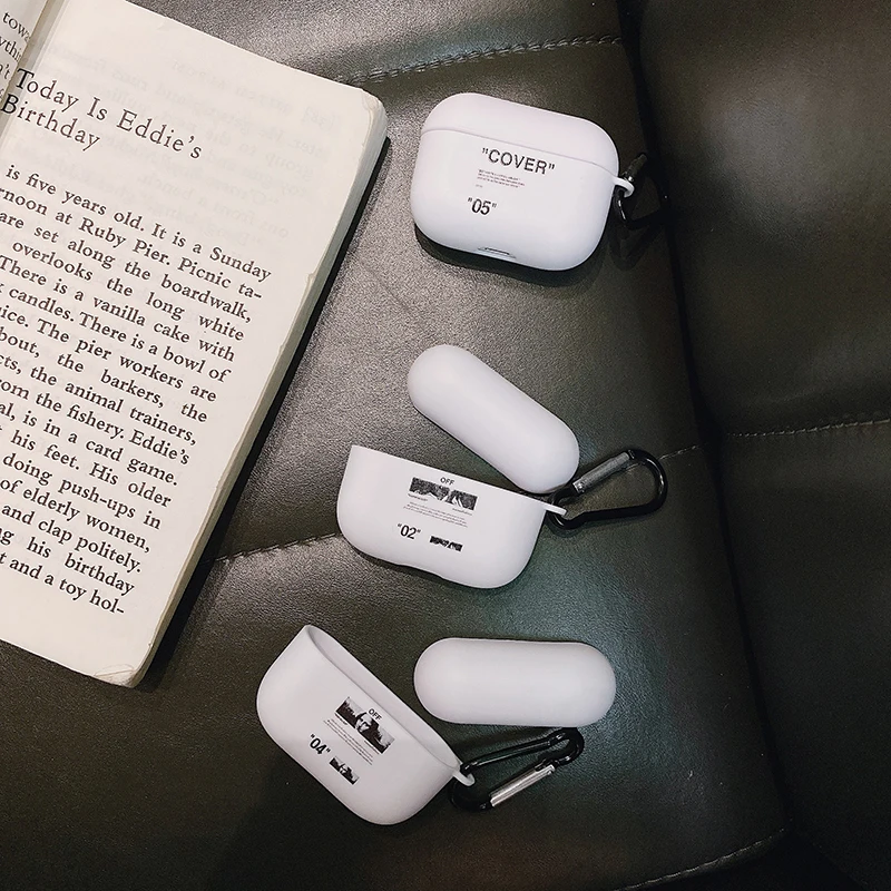 Винтажный Мягкий силиконовый чехол с масляной росписью для apple Airpods 3 Pro, белая Беспроводная bluetooth-гарнитура, чехол для наушников, крючок