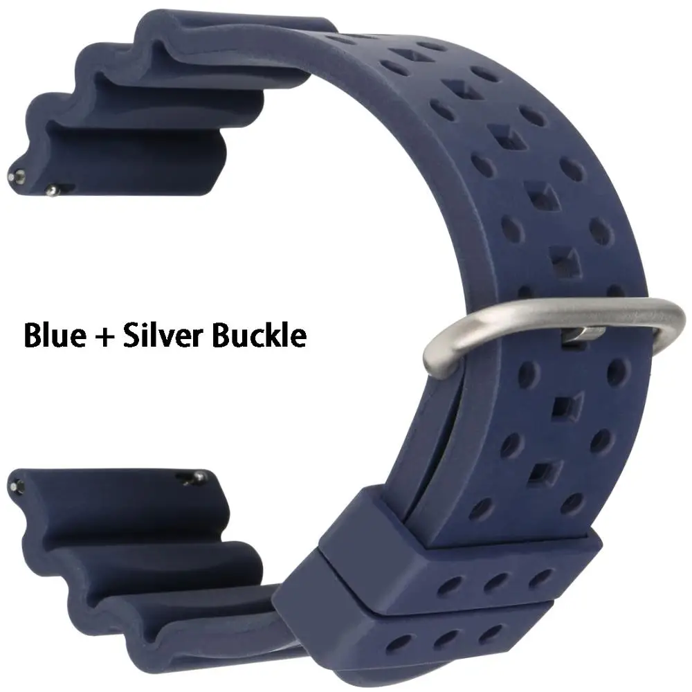 Vibrant Orange Sport Watch Strap - Quick Release Rubber Band Bracelet