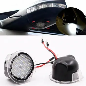 

2009-14 Rear mirror lights Side Puddle White Bulbs 12V For Ford F150 Raptor Car
