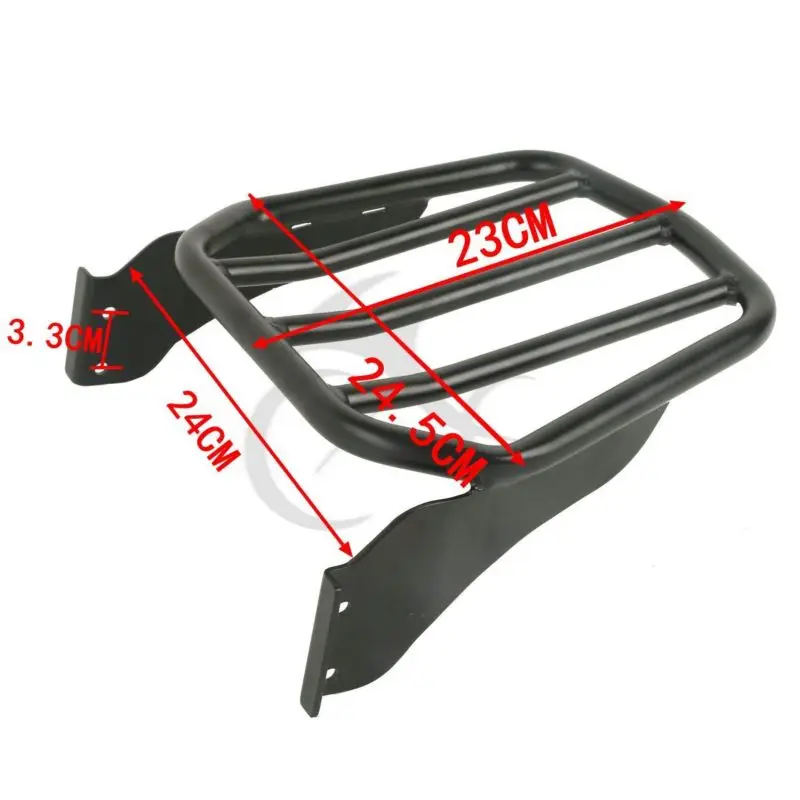 Black Спортивная багажная стойка для Harley Softail standard FXST 06-07 Fatboy 2007 - Название цвета: Black