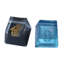Feito à mão personalizado oem r4 perfil resina keycap teclado rgb translúcido keycap wxtb