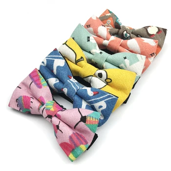 

New Arrival Cotton Linen Mixed Colorful Cartoon Bow Tie for Man Bowties