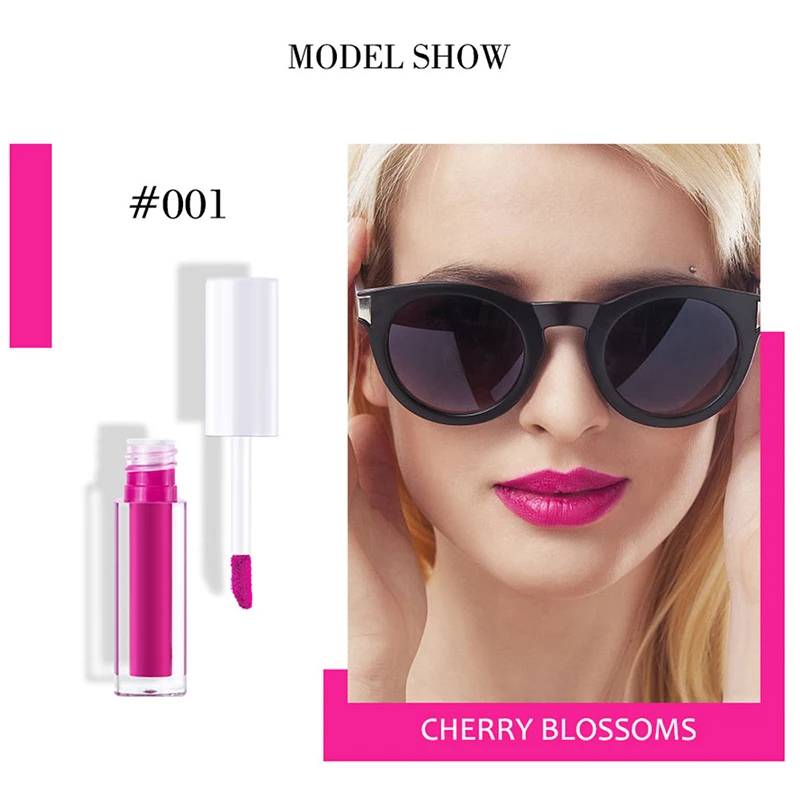 Ibcccndc Mousse lip glaze wine red purple rose vampire lip cream long lasting waterproof velvet matte lip gloss IB024