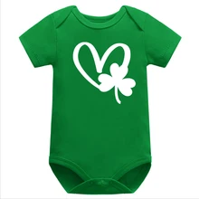 

Heart Shamrock Baby Bodysuit Love Shamrock Shirt St Patrick's Day Baby Girl Onesie Saint Patricks Day Gift Irish Baby Clothes