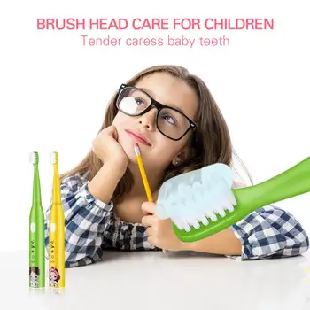 

5 Modes Kids Sonic Electric Toothbrush Cartoon Pattern USB Rechargeable for Children Teeth Tooth Brush with 4 Replacement Heads