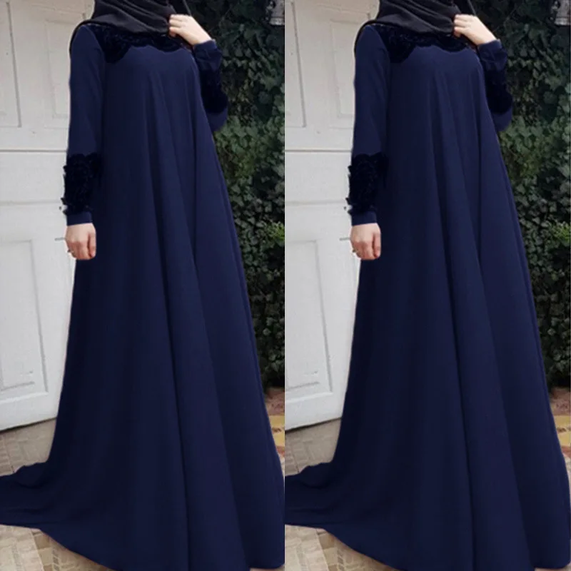 renda vestido longo vestido abaya vestido oração ramadã roupa kaftan islâmica