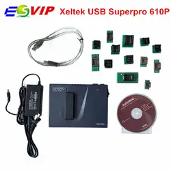 Xeltek SuperPro 610P с 13 адаптерами высокоскоростное устройство USB Универсальный микросхема программатор ЭБУ Программирование + 13 шт. блок-адаптер