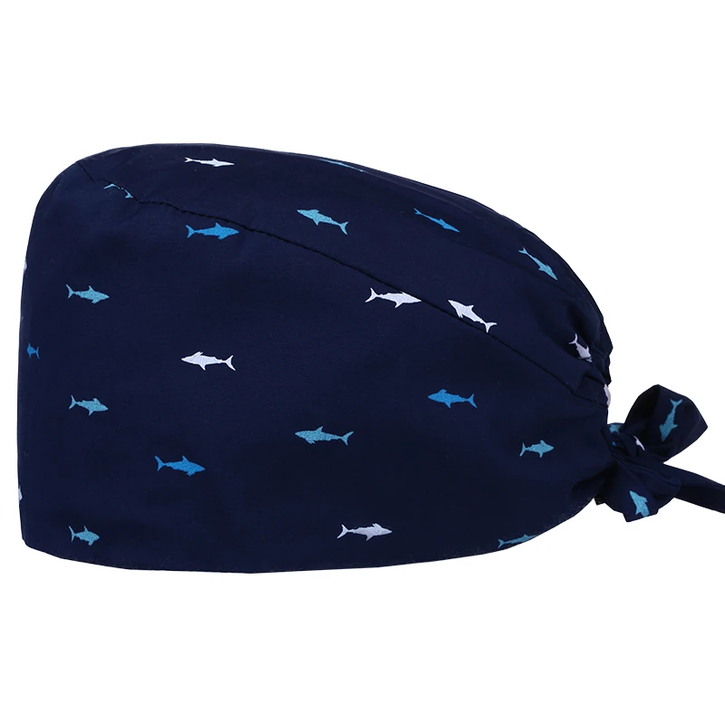 Scrub Cap 5 Панда принт унисекс Хирургические Скраб шапки ветеринарные головные уборы для медсестер хлопок Tieback эластичный раздел стоматологическая клиника Рабочая шляпа - Цвет: Scrub Cap 5
