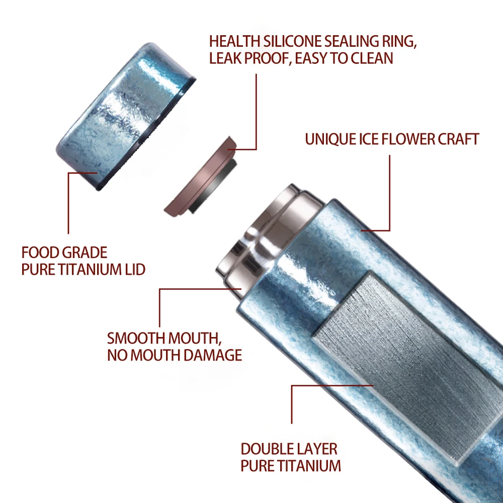 Бутылка для воды из чистого титана с вакуумной изоляцией 260 мл/400 мл вакуумная колба для горячей и холодной воды подарок для друзей