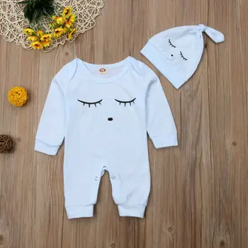 

Blue Infant Newborn Toddler Baby Boys Girls Outfits Clothes Set Romper Jumpsuit Long Sleeve Cotton Baby Kids Romper 3-18M